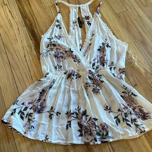 Kendall and Kylie floral lace flower tank top Garden Party